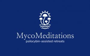 MycoMeditations logo white on blue 02 300x188